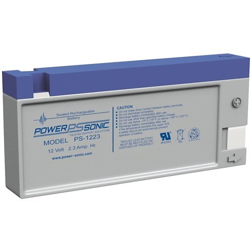 Power Sonic PS-1223 PS Series 12V, 2.3Ah General Purpose Rechargeable SLA Battery, Pressure Contacts