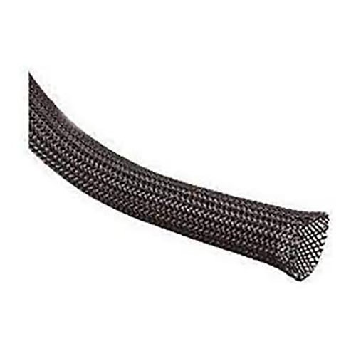 Techflex CCP1.50BK25 Clean Cut 1.5" Scissor Cut Expandable Braided Sleeving, 250', Black