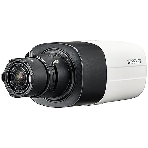 Hanwha SCB-6005 HD+ Series 2MP Analog Box Camera, Lens Not Included, Black and Ivory