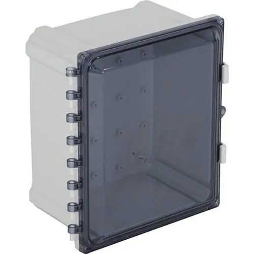 STI EP121007-T EnviroArmour Waterproof Polycarbonate NEMA Enclosure, 12"H 10"W 7"D, Tinted