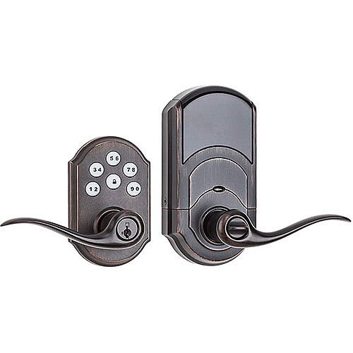 Kwikset 912TNL TRL SmartCode Electronic Door Lever with Z-Wave, Venetian Bronze