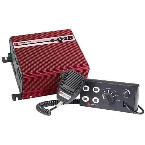 Federal Signal EQ2B-100 Q-Siren Remote Amplifier Control Head and Microphone, Surface Mount, 100W