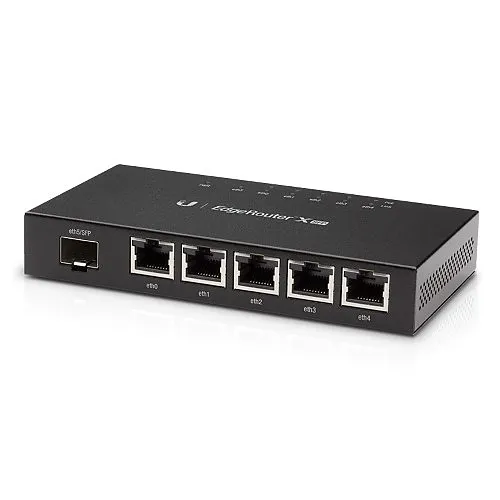 Ubiquiti ER-X-SFP Compact Powerful Router Sporting, 5-Port Gigabit RJ45 with Passive PoE Support and 1-Port SFP