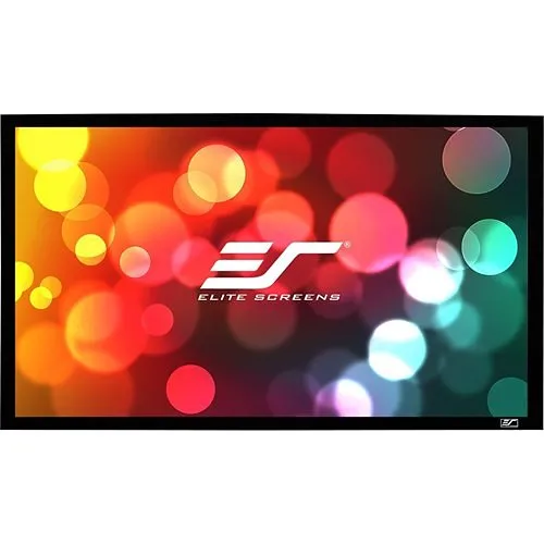 Elite Screens ER110DHD3 Sable Frame CineGrey 3D Series 110" Fixed Frame Projection Screen, 16:9