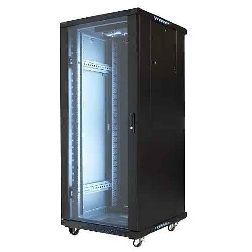 VMP EREN-27E Rack Cabinet and Frame, 27U Floor Cabinet-Empty with Fans