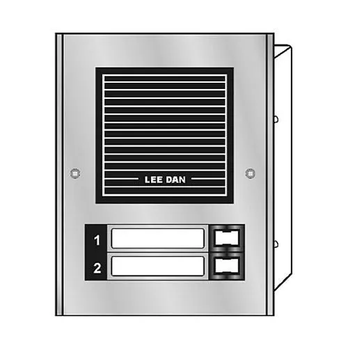 LEE DAN ES-002 2-Button Door Station, Flush Mount Loudspeaker Panel