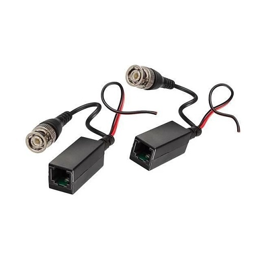 Triplett BLN-PVRJ452 CCTV Balun, BNC Male with Power Lead, RJ45 Female, 1-Pair