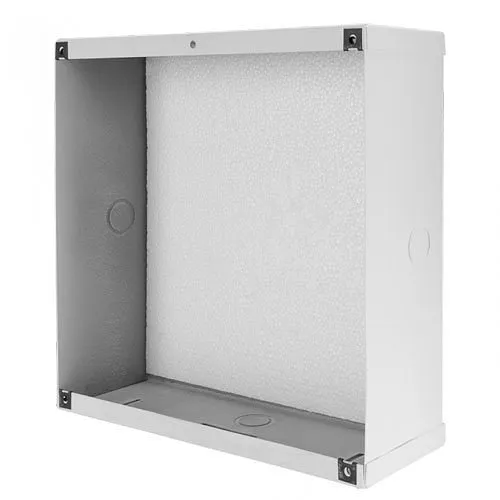 Quam ES-8 Quam ES8 10" 10" Recessed Mount Steel Speaker Back Box, 3.75" Depth, White Powder Finish