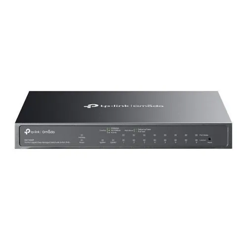 TP-Link ES210GMP Omada Agile 10-Port Gigabit Easy Managed Switch with 8-Port PoE+