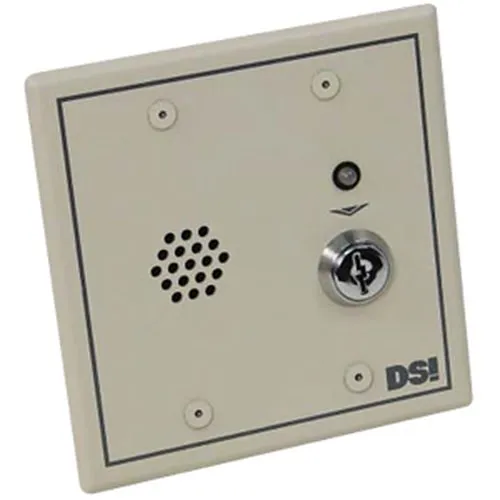 DSI ES4200-K2-T1 Door Management Alarm, Barrel Key Switch with Tamper, 4.6" x 4.6" x 2.30" D, Beige