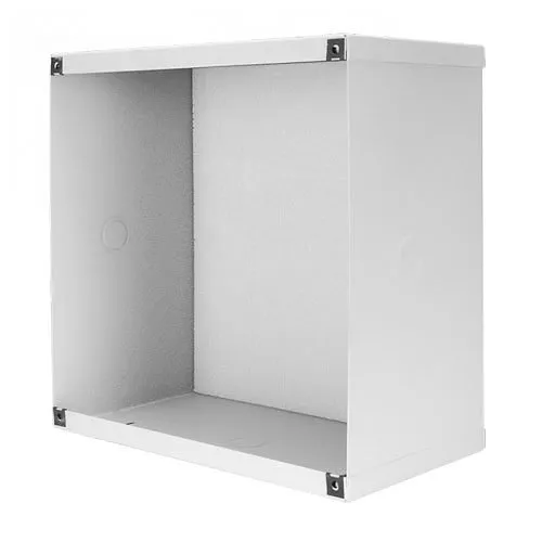 Quam ES8-6 Square Recessed Mount Enclosure, 6" Depth, White Powder Finish