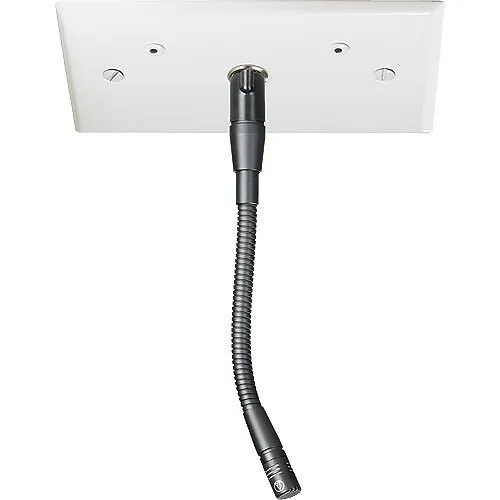 Audio-Technica ES931 Miniature Hypercardioid Condenser 6" Gooseneck Microphone with Plate-Mount Power Module, White