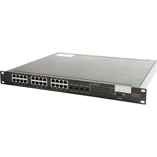 KBC Networks ESMGS24-P4-RA 24 Gigabit PoE+, Gigabit SFP Ports 720W Total Budget Industrial Managed PoE Switch