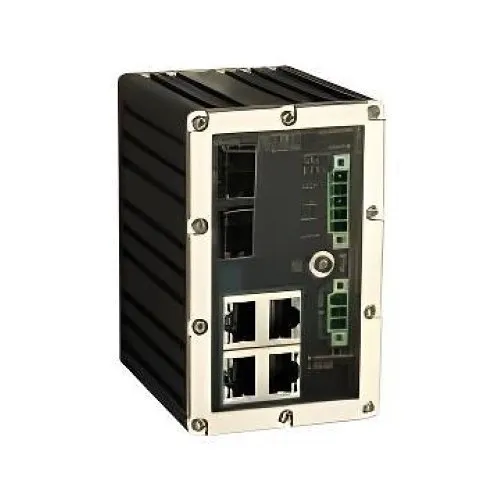 KBC Networks ESMGS4-P2-B 6-Port Industrial Managed Gigabit Switch, 4-Port 10/100/1000M PoE, 2-Port Gigabit SFP