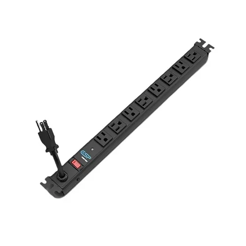 SurgeX ESP-VP-10VR-128 8-Port Vertical Rack Mount Surge Protector, 15A