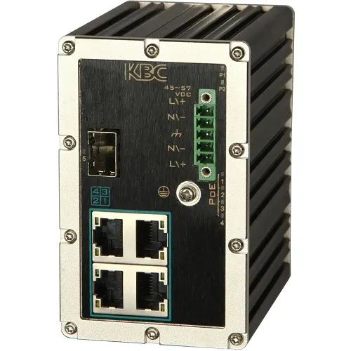 KBC Networks ESUGS4-P1-B Gigabit PoE+ Ports, SFP Port 120W Total Budget Industrial Unmanaged PoE Switch
