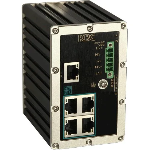 KBC Networks ESULS4-L1-B PoE Ports 1 Non-PoE Ports 120W Budget Industrial Unmanaged PoE Switch
