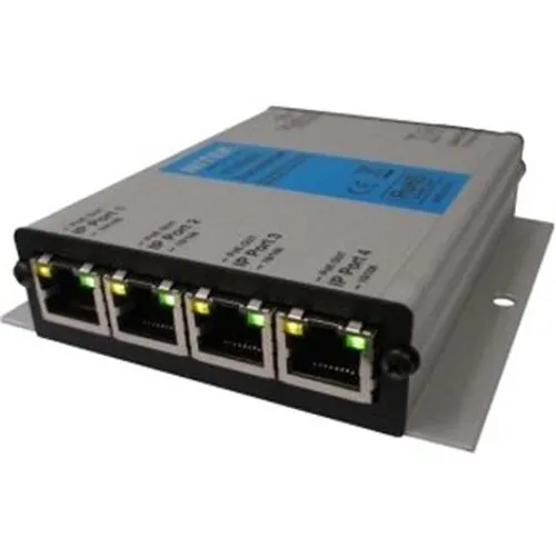 Nitek ET4500C IP Camera over Coaxial Extender, (4) RJ45 Connector, BNC Coax Jack, 100Base-TX Full Duplex Ethernet, 48 to 56 Volt DC, -40 to 167 Deg F, 4" Width 4.9" Depth 1" Height