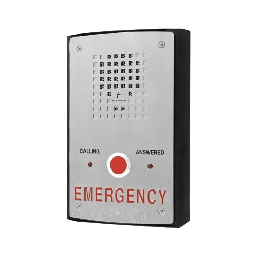 Talkaphone ETP-120EX Indoor-Rated Analog Call Station with "EMERGENCY" Button / Signage and Relay Output
