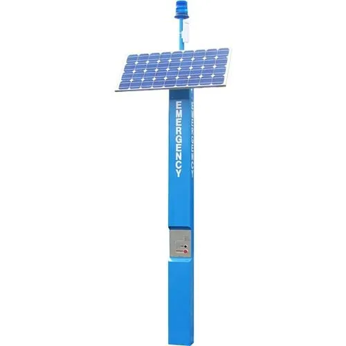 Talkaphone ETP-MTE-WP ECO TOWER Aluminum Blue Light Phone Tower, Solar and Wireless Ready