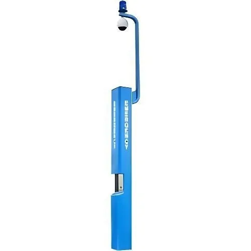 Talkaphone ETP-MT/R-OP4-PCS Radius Blue Light Phone Tower with Camera Mounting Arm