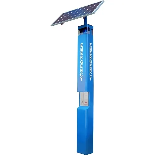 Talkaphone ETP-MT/R-SOLAR Radius Blue Light Phone Tower, Wireless / Solar Ready