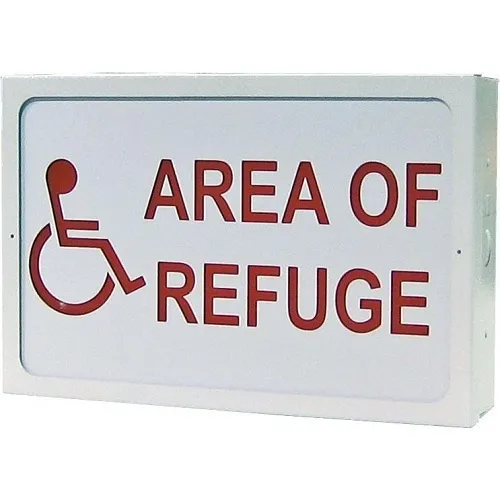 Talkaphone ETP-SIGN/LR LED Lighted "AREA OF REFUGE" Sign, Single-Sided