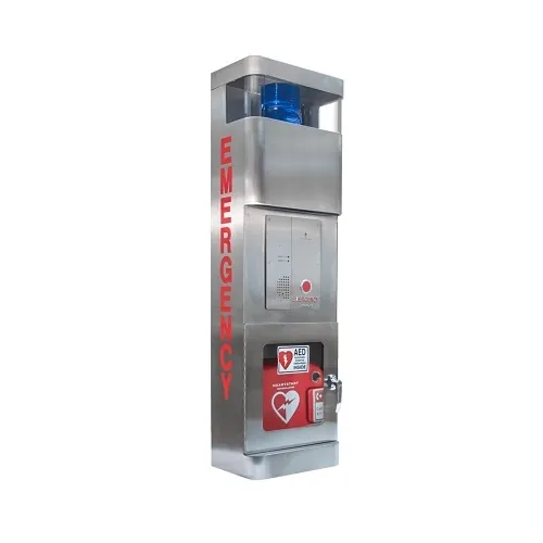 Talkaphone ETP-WM-AED-1 Brushed Wall Mounted Phone Station, Stainless Steel