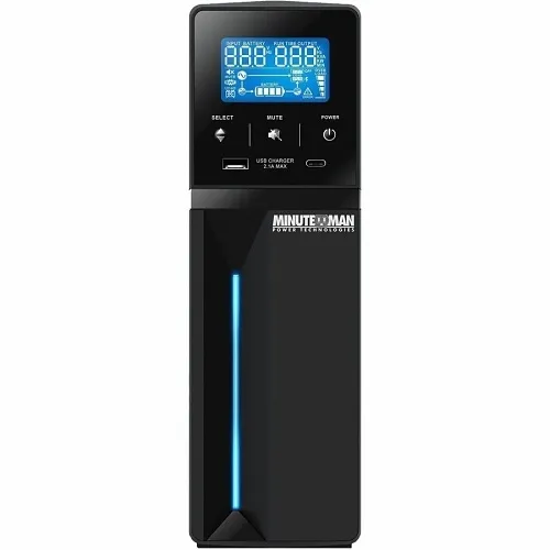 Minuteman ETR550LG Line-interactive Mini Tower UPS 550VA/330W 8-Outlet