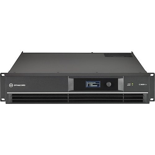 Dynacord C3600FDi DSP 2 x 1800W Power Amplifier for Fixed Install Applications, Black