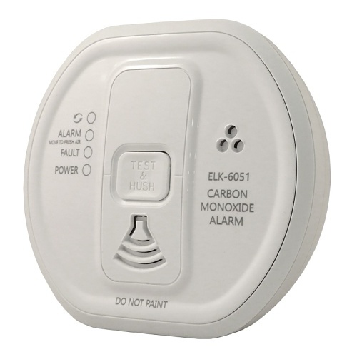 ELK 6051 Carbon Monoxide Detector, Two-Way Wireless, White