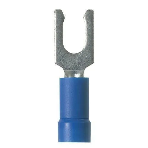 Panduit EV14-6LFBK-Q Insulated Vinyl Locking Fork Terminal, Connectors