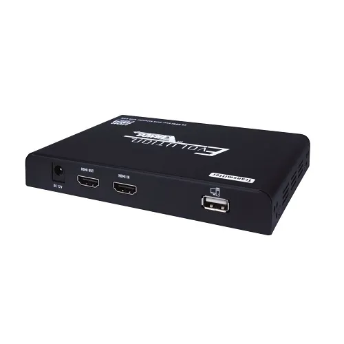 Evolution EVEXKVM3 HDMI Extender Over Single CAT6 with Digital Audio Breakout, HDMI Loop-Out, KVM and PoE