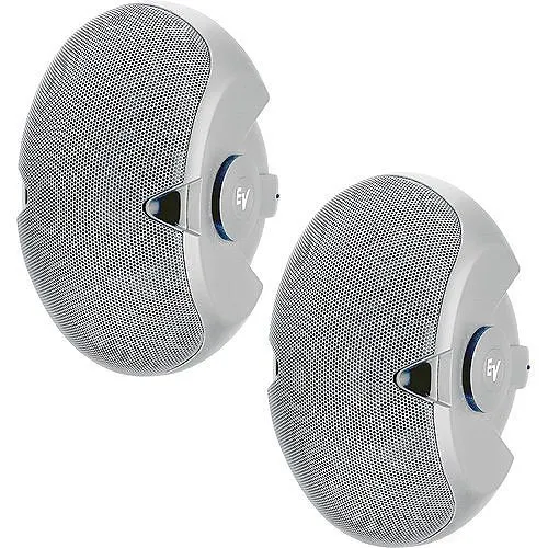 Electro-Voice EVID 6.2TW 2-Way Outdoor Surface Mount Speaker, White, Pair