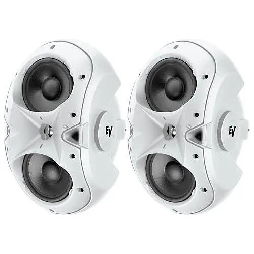 Electro-Voice EVID 6.2W 6" Compact 2-Way Surface Mount Loudspeaker, Pair, White