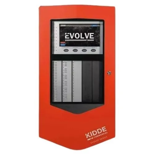 Kidde EVOLVE-ML-R Evolve Series Four Loop Fire Alarm Panel with One Built-In 250-Point Loop, 120V/240V, Red Door