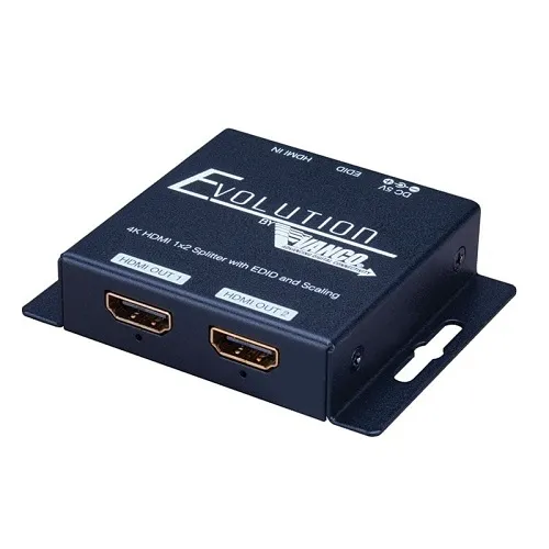 Evolution EVSP12SC 4K HDMI 1x2 Splitter with EDID and Scaling