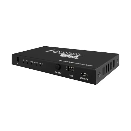 Vanco EVSP8K22 8K HDMI 2x2 Switching Splitter, Black