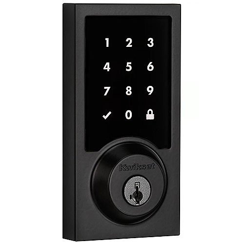 Kwikset 916 CNT SmartCode Contemporary Electronic Deadbolt with Z-Wave Technology, Matte Black
