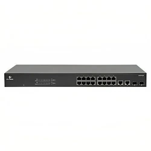 EtherWAN EX19162A Unmanaged 16-Port Gigabit PoE Ethernet Switch, 2-Port SFP, 2-Port RJ45