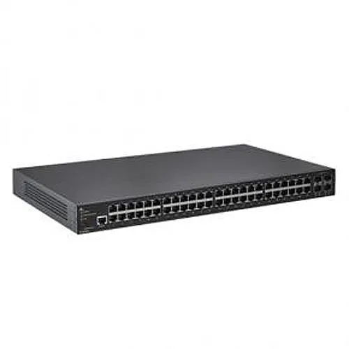 EtherWAN EX26484 V2 Series 48-Port 10/100/1000BASE PoE + 4-Port 1G/10G SFP+ Managed Ethernet Switch, 450W Power Budget