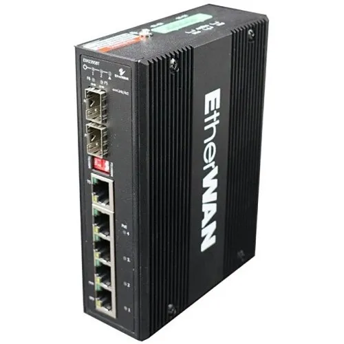 EtherWAN EX42395BT Hardened Unmanaged 6-Port Gigabit PoE Switch