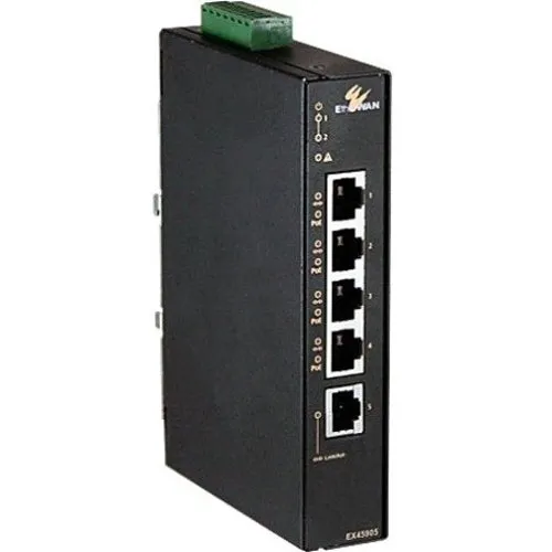 EtherWAN EX45905 Hardened Unmanaged 5-Port 10/100/1000base-T (4 PoE) Gigabit Ethernet Switch
