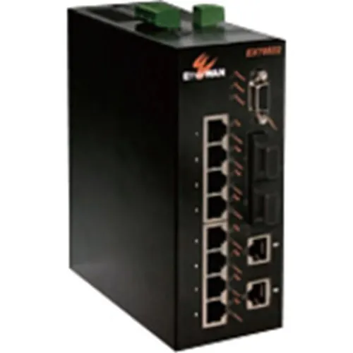 EtherWAN EX78802-03BT 8-Port 10/100base-Tx PoE 2-Port Gigabit Hardened Managed Ethernet Switch