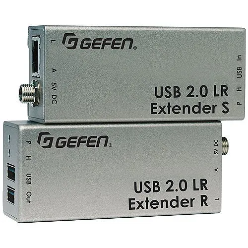 Gefen EXT-USB2.0-LR 2-Port USB Extender over CAT5e Cable, up to 330' (100m)