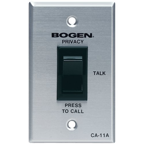 Bogen CA11A Call Privacy Switch, Designed for use with the PI35A, SI35A and MultiGraphic Paging Systems, Aluminum