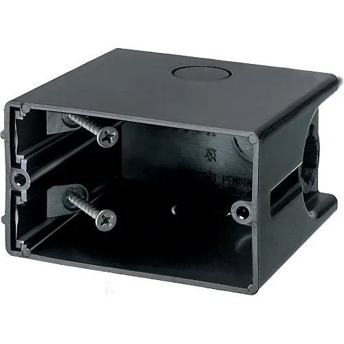 Arlington F101H Single-Gang Non-Metallic Outlet Box, Black