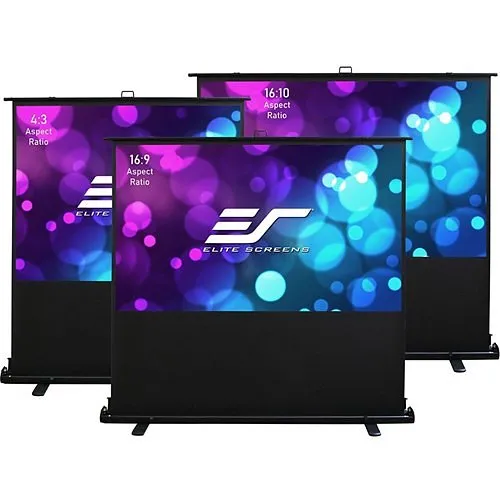 Elite Screens F107XWH2 EzCinema Series 107" Manual Pull up Floor Projector Screen, 16:9