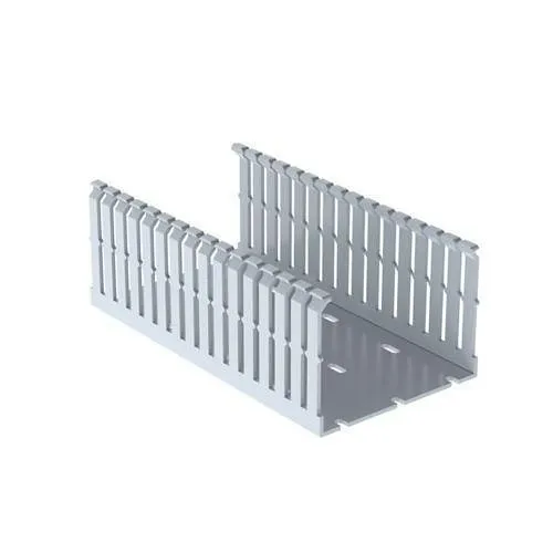 Panduit F4X4LG6 Slotted Duct, 4x4x6 ', Light Gray