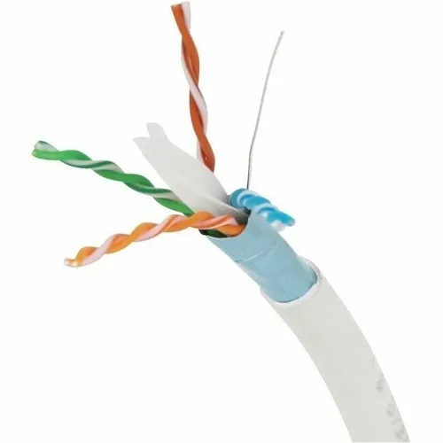 PureNet F6550-004-PBL4 CAT6+ 550 MHz FTP Cable, 4-Pair, Plenum, Blue